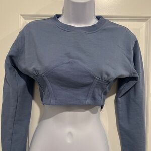 Sky Blue Athletic Crop Top